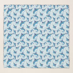 Blue Marlin Jumping out of Ocean Scarf<br><div class="desc">Realistic illustration of a beautiful Marlin Fish Ocean Animal jumping out of ocean. Vector Art copyright BluedarkArt TheChameleonArt.</div>