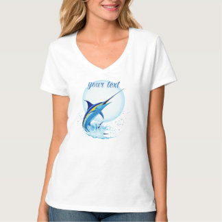 Blue Marlin Jumping out of Ocean T-Shirt