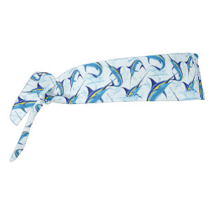 Blue Marlin Jumping out of Ocean Tie Headband