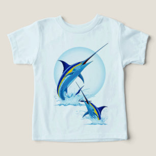 Blue Marlin Jumping out of Ocean Toddler T-shirt