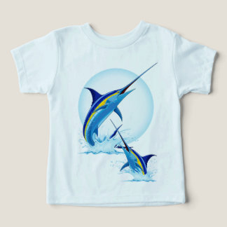 Blue Marlin Jumping out of Ocean Toddler T-shirt