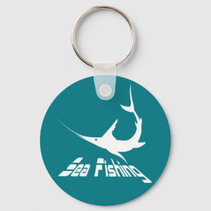 Blue marlin keychain