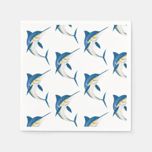 Blue Marlin pattern Napkins