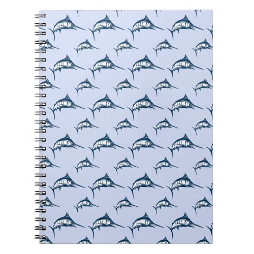 Blue Marlin Pattern Notebook