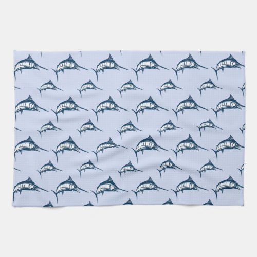 Blue Marlin Pattern Towel