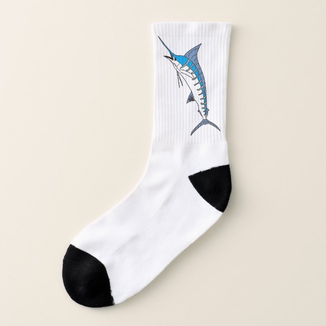 Blue Marlin Socks (Left Outside)