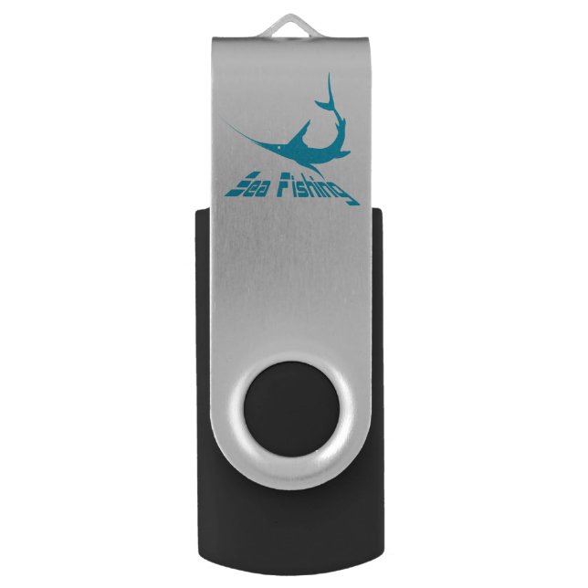 Blue marlin USB flash drive (Front Vertical)