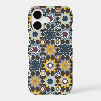 Blue Marrakech Geometric Stars Mosaic Art Pattern iPhone 17 Case