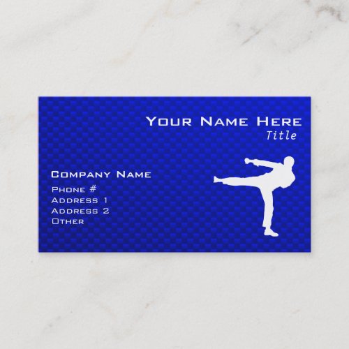 Blue Martial Arts Business Card