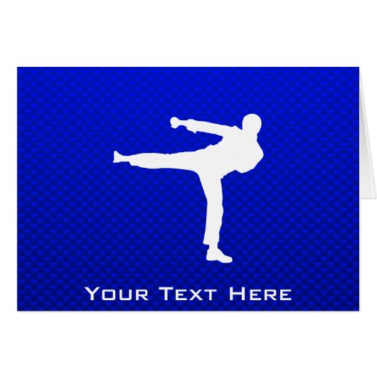 Blue Martial Arts Cards (Front Horizontal)