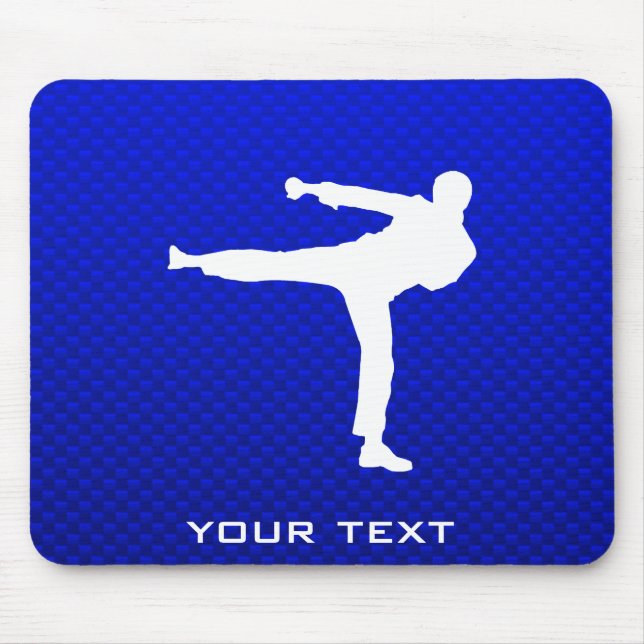 Blue Martial Arts Mouse Pad (Front)