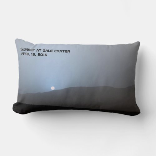 Blue Martian Sunset Lumbar Pillow