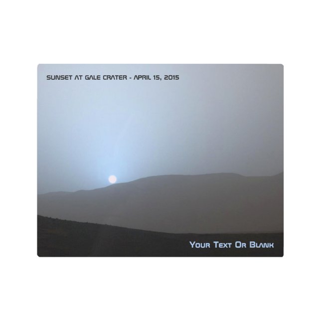 Blue Martian Sunset Metal Print (Front)