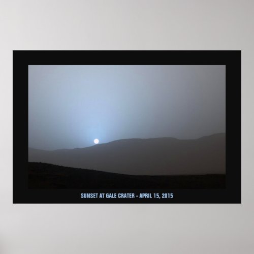 Blue Martian Sunset Poster