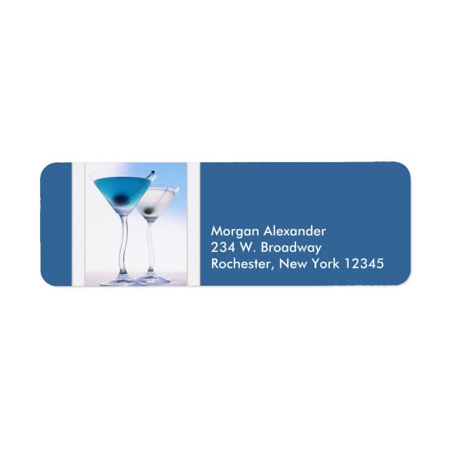 Blue Martini Address Labels (Front)