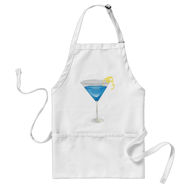 Blue Martini Adult Apron (Front)