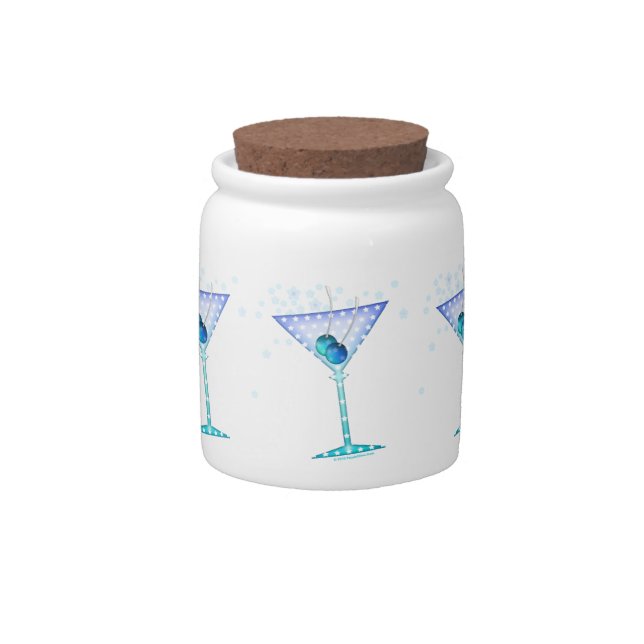 BLUE MARTINI CANDY - COCKTAIL - SNACK JAR (Front)