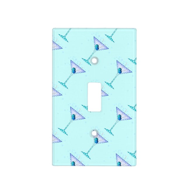 Blue Martini Light Switch Cover (Front)