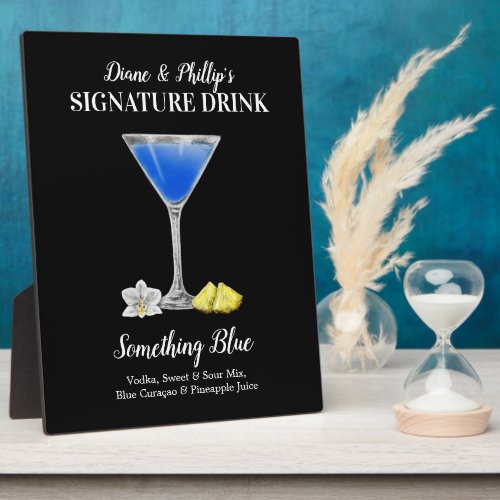 Blue Martini  PERSONALIZE this Signature Drink Plaque