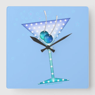 BLUE MARTINI WALL CLOCK