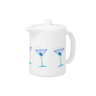 BLUE MARTINIS TEA POT or MINI PITCHER