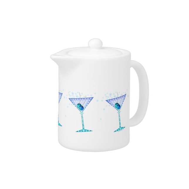 BLUE MARTINIS TEA POT or MINI PITCHER (Right)