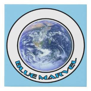 BLUE MARVEL A FAUX CANVAS PRINT