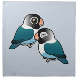 Blue Masked Lovebirds Adorable Pair Cloth Napkins (set of 4) dinner 20