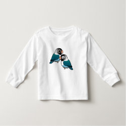 Blue Masked Lovebirds Adorable Pair Toddler Long Sleeve T-Shirt