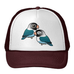 Blue Masked Lovebirds Adorable Pair Trucker Hat
