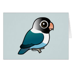 Blue Masked Lovebird Greeting Card