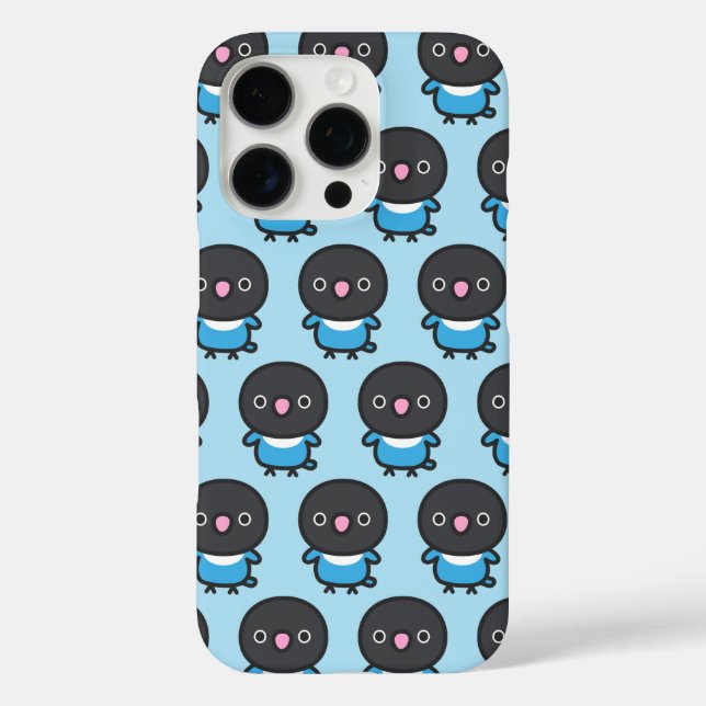 blue masked lovebird Case-Mate iPhone case (Back)