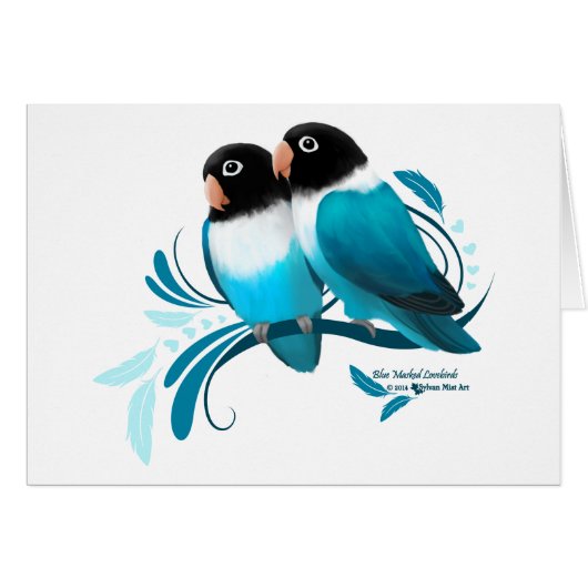 Blue Masked Lovebirds (Front Horizontal)
