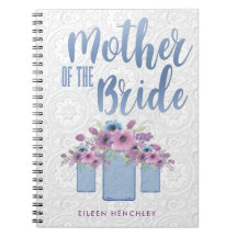 Blue Mason Jar Floral Mother of the Bride