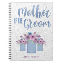 Blue Mason Jar Floral Mother of the Groom