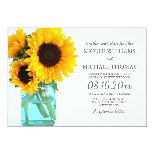 Cheap Sunflower Wedding Invitations | Zazzle