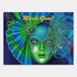 Blue Masquerade Ball! Party Sign