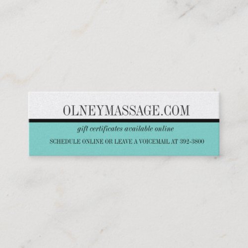 blue massage and spa contact card business card template