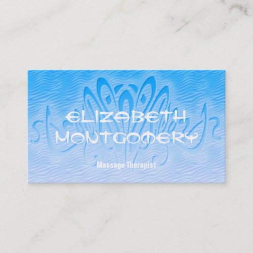 Blue Massage Therapy Appointment Business Card