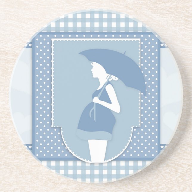blue maternity sandstone coaster (Front)