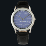 Blue Math Equations Custom Watch<br><div class="desc">Blue Math Equations Custom Watch.</div>
