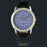 Blue Math Equations Custom Watch<br><div class="desc">Blue Math Equations Custom Watch.</div>