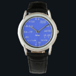 Blue Math Equations Custom Watch<br><div class="desc">Blue Math Equations Custom Watch.</div>