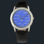 Blue Math Equations Custom Watch<br><div class="desc">Blue Math Equations Custom Watch.</div>