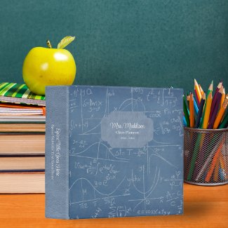 Blue Math Physics Teacher Class Planner