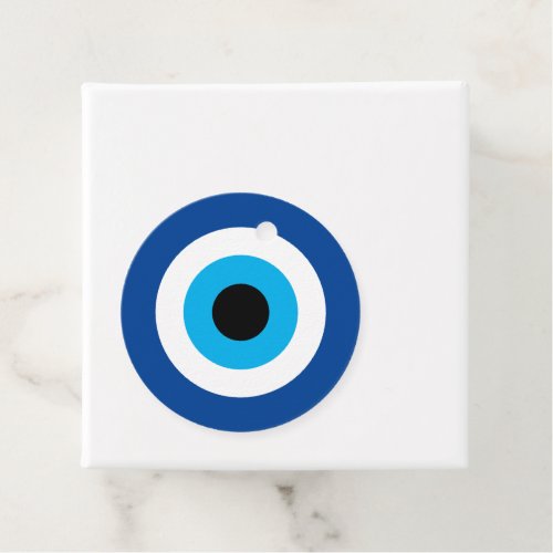 Blue Mati Evil Eye custom wedding favor tags