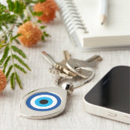 Blue Mati Evil Eye Luck & Protection Symbol Charm Keychain at Zazzle