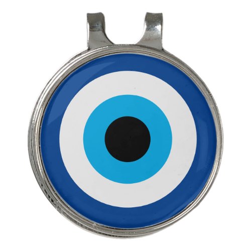 Blue Mati Evil Eye nazar golf ball marker hat clip