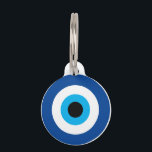 Blue Mati Evil Eye Pet ID tag<br><div class="desc">Blue Mati Evil Eye Pet ID tag. Blue mati Greek / Turkish symbol for protection and good luck. Handy for dog or cat.</div>