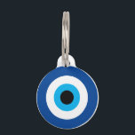 Blue Mati Evil Eye Pet ID tag<br><div class="desc">Blue Mati Evil Eye Pet ID tag. Blue mati Greek / Turkish symbol for protection and good luck. Handy for dog or cat.</div>